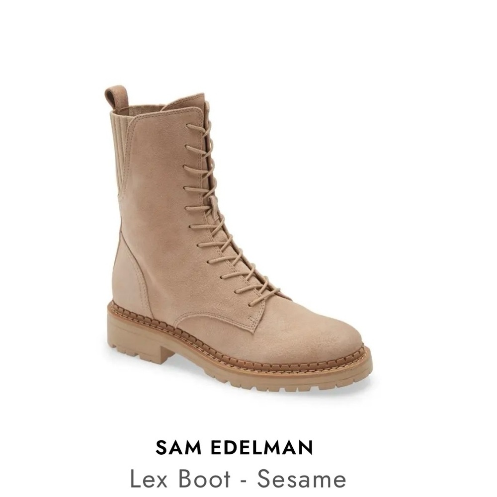 Sam Edelman Lex Boot in Sesame Suede Size 9M